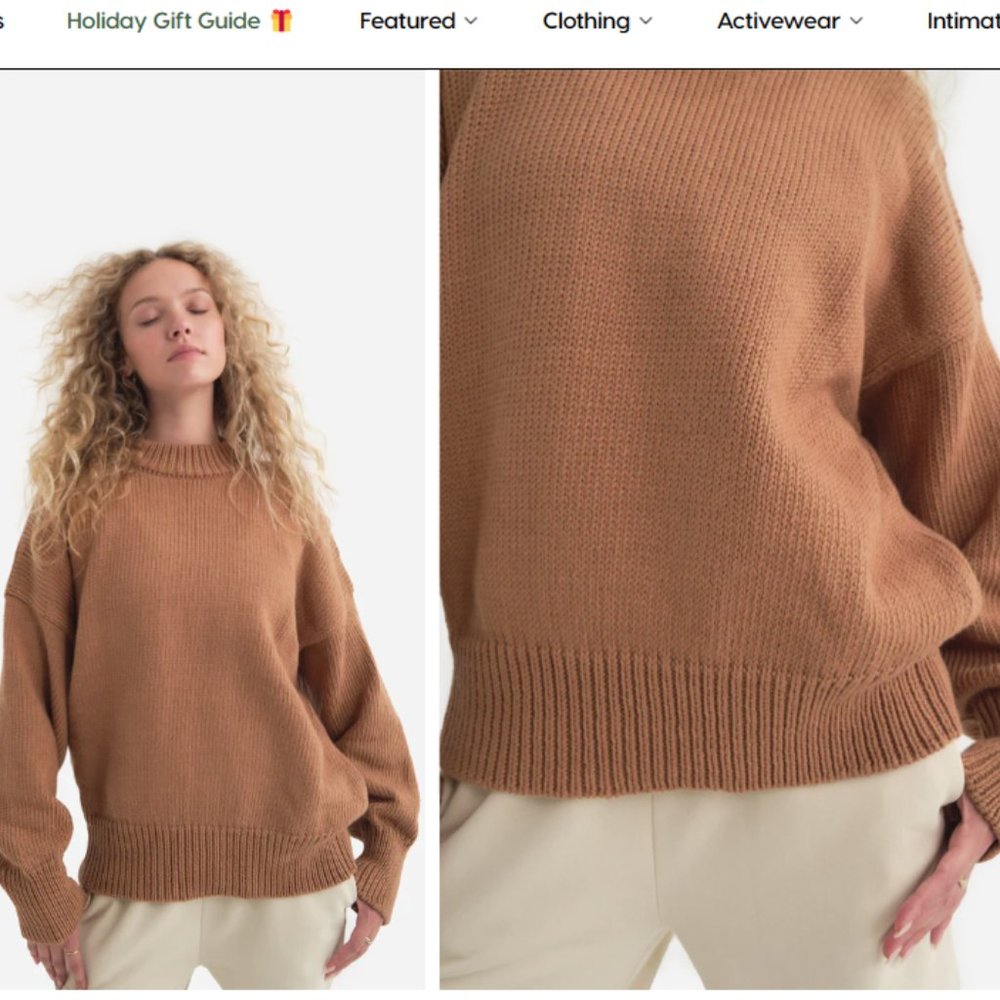 MATE the Label Camel Crew Neck Sweater